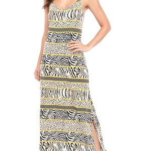 MSK  Animal Print Maxi Dress